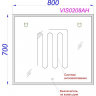 Зеркало Aqwella Vision 80 VIS0208AH с подсветкой и подогревом с бесконтактным выключателем, купить, цена, заказать, магазин, доставка, скидка, промокод, купить, цена, заказать, магазин, доставка, скидка, промокод