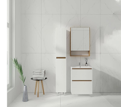 Тумба под раковину VIANT Мальта 80 VMAL80CO-T2YP подвесная Белая Дуб Вотан