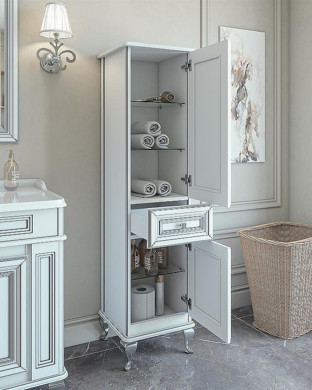 Шкаф пенал Caprigo Fresco 42 R 10650R-В016 Белый матовый, купить, цена, заказать, магазин, доставка, скидка, промокод, купить, цена, заказать, магазин, доставка, скидка, промокод