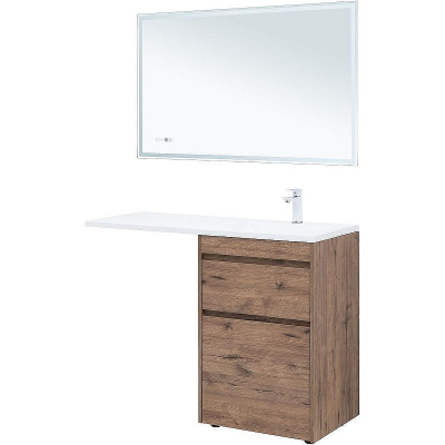 Тумба с раковиной Aquanet Токио 120 R 335588 Дуб веллингтон