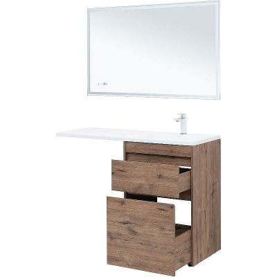 Тумба с раковиной Aquanet Токио 120 R 335588 Дуб веллингтон