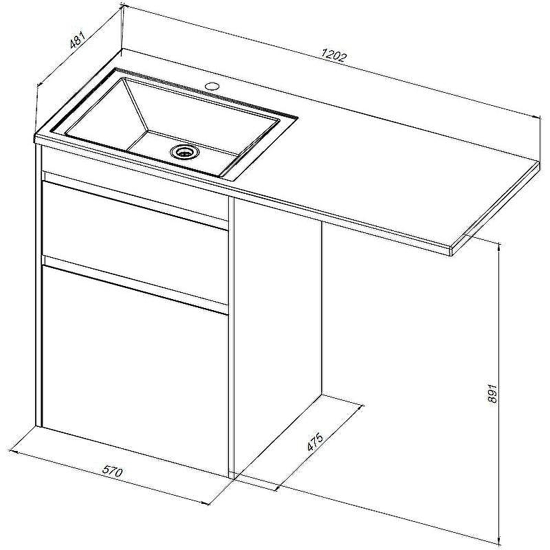 Тумба с раковиной Aquanet Токио 120 R 335588 Дуб веллингтон, купить, цена, заказать, магазин, доставка, скидка, промокод, купить, цена, заказать, магазин, доставка, скидка, промокод