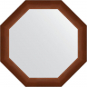 Зеркало Evoform Octagon 62х62 BY 3728 в багетной раме - Орех 65, купить, цена, заказать, магазин, доставка, скидка, промокод, купить, цена, заказать, магазин, доставка, скидка, промокод