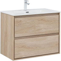 Тумба под раковину Aquanet Милан 80 336384 подвесная Дуб светлый, купить, цена, заказать, магазин, доставка, скидка, промокод, купить, цена, заказать, магазин, доставка, скидка, промокод