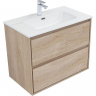 Тумба под раковину Aquanet Милан 80 336384 подвесная Дуб светлый, купить, цена, заказать, магазин, доставка, скидка, промокод, купить, цена, заказать, магазин, доставка, скидка, промокод