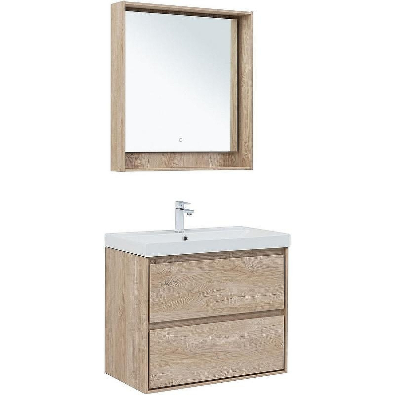 Тумба под раковину Aquanet Милан 80 336384 подвесная Дуб светлый, купить, цена, заказать, магазин, доставка, скидка, промокод, купить, цена, заказать, магазин, доставка, скидка, промокод