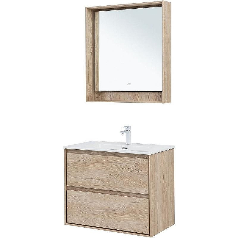 Тумба под раковину Aquanet Милан 80 336384 подвесная Дуб светлый, купить, цена, заказать, магазин, доставка, скидка, промокод, купить, цена, заказать, магазин, доставка, скидка, промокод