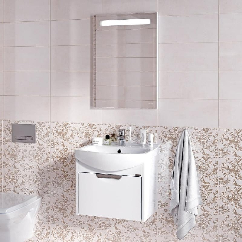 Зеркало Cersanit Led 010 Base 60 KN-LU-LED010*60-b-Os с подсветкой сверху, купить, цена, заказать, магазин, доставка, скидка, промокод, купить, цена, заказать, магазин, доставка, скидка, промокод