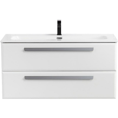 Тумба под раковину Cezares Eco-Cer-N 100 ECO-CER-N-1000-2C-SO-BO подвесная Bianco Opaco без ручек