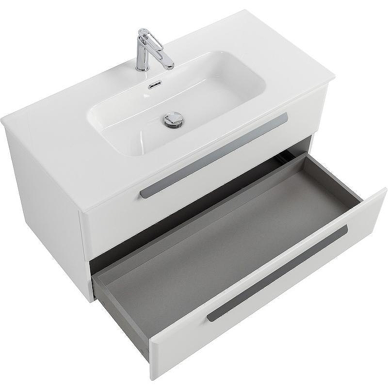 Тумба под раковину Cezares Eco-Cer-N 100 ECO-CER-N-1000-2C-SO-BO подвесная Bianco Opaco без ручек, купить, цена, заказать, магазин, доставка, скидка, промокод, купить, цена, заказать, магазин, доставка, скидка, промокод