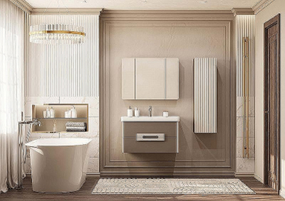 Зеркальный шкаф Aquaton Ар-Деко 85 1A280602DD6E0 Кашемир