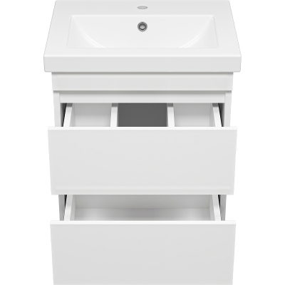 Тумба с раковиной Misty Енисей 50 УТ000011304 подвесная Белая