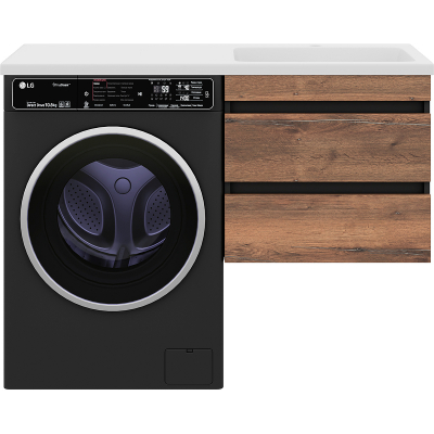 Тумба с раковиной Misty Коломбо 120 R УТ000015590 подвесная Дуб Галифакс Антрацит