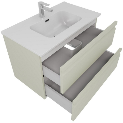 Тумба с раковиной Aquatek Вега 80 AQ77080-GS подвесная Шалфей зеленый