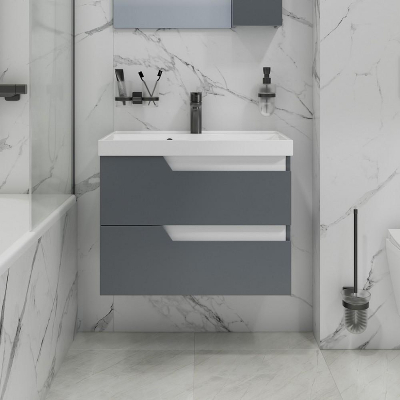 Тумба под раковину СанТа Антарес 70 700521 подвесная Графит матовый