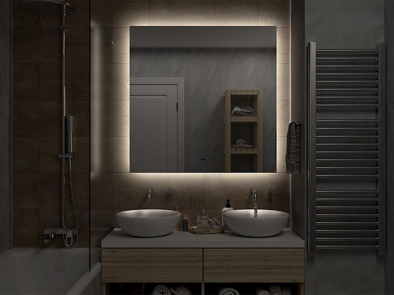 Зеркало Misty Нембус 100 НЕМ-02-100/100-14 с подсветкой с бесконтактным выключателем и подогревом, купить, цена, заказать, магазин, доставка, скидка, промокод, купить, цена, заказать, магазин, доставка, скидка, промокод