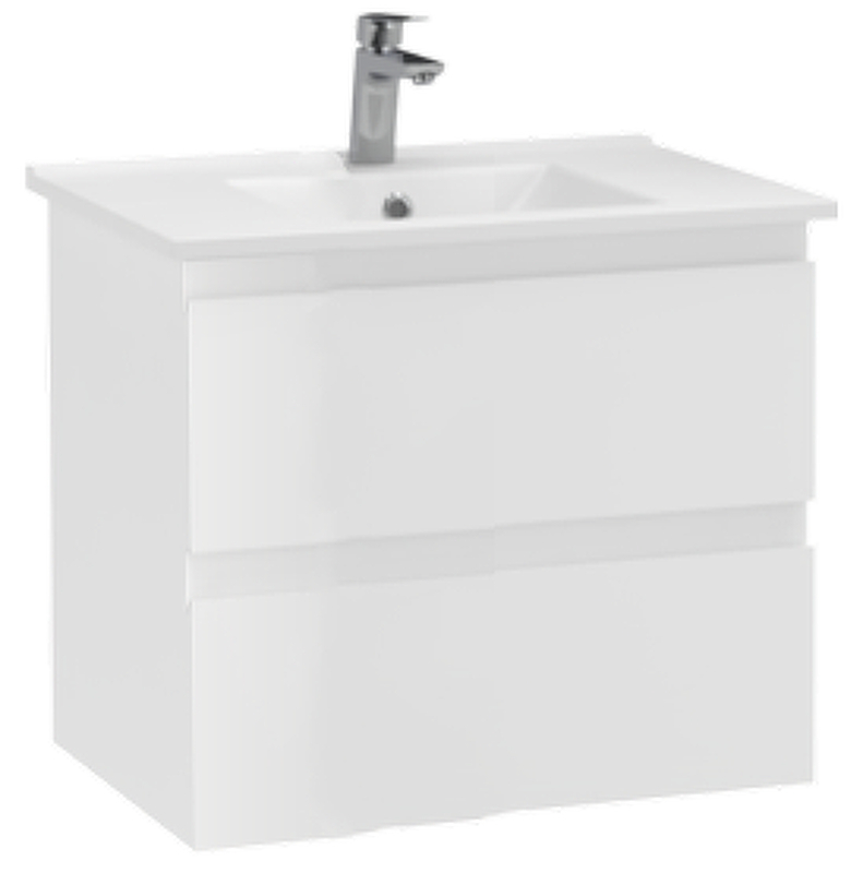 Тумба с раковиной Creavit Alinda 60 AD0060.10.PB + SU060 подвесная цвет Белый, купить, цена, заказать, магазин, доставка, скидка, промокод, купить, цена, заказать, магазин, доставка, скидка, промокод