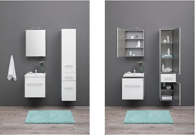 Шкаф пенал Aquanet Порто 35 L 201374 подвесной Белый