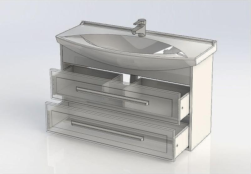 Тумба под раковину Aquanet Остин 105 201731 подвесная Белый глянец Дуб кантербери, купить, цена, заказать, магазин, доставка, скидка, промокод, купить, цена, заказать, магазин, доставка, скидка, промокод