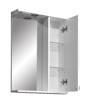 Зеркало со шкафом Stella Polar Ванда 50/С SP-00000198 с подсветкой Белое