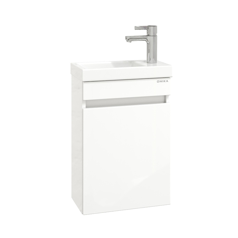 Тумба под раковину Onika Милтон 40 R 104007 подвесная цвет Белый, купить, цена, заказать, магазин, доставка, скидка, промокод, купить, цена, заказать, магазин, доставка, скидка, промокод