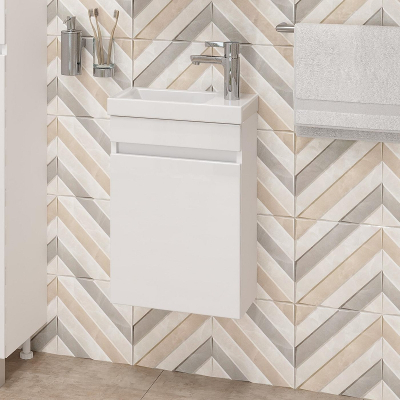 Тумба под раковину Onika Милтон 40 R 104007 подвесная цвет Белый