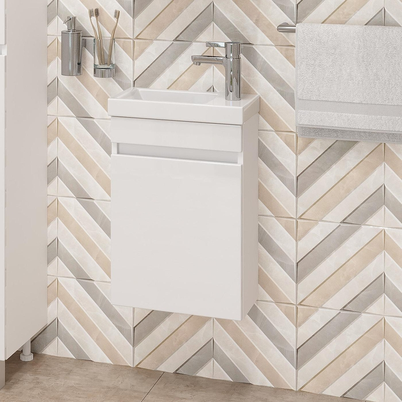 Тумба под раковину Onika Милтон 40 R 104007 подвесная цвет Белый, купить, цена, заказать, магазин, доставка, скидка, промокод, купить, цена, заказать, магазин, доставка, скидка, промокод