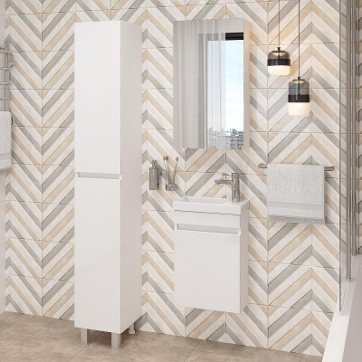 Тумба под раковину Onika Милтон 40 R 104007 подвесная цвет Белый