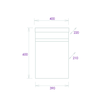 Тумба под раковину Onika Милтон 40 R 104007 подвесная цвет Белый