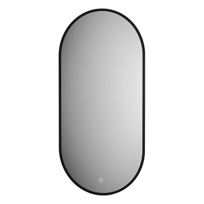 Зеркало Defesto Aura 40х80 DF 2922S с подсветкой 20W-4500K/Сенсорный выключатель/Нейтральный белый свет/Черная рама