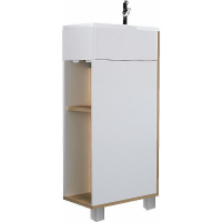 Тумба с раковиной 1MarKa Laura 40Н R У85931 Дуб сонома Белый глянец, купить, цена, заказать, магазин, доставка, скидка, промокод, купить, цена, заказать, магазин, доставка, скидка, промокод