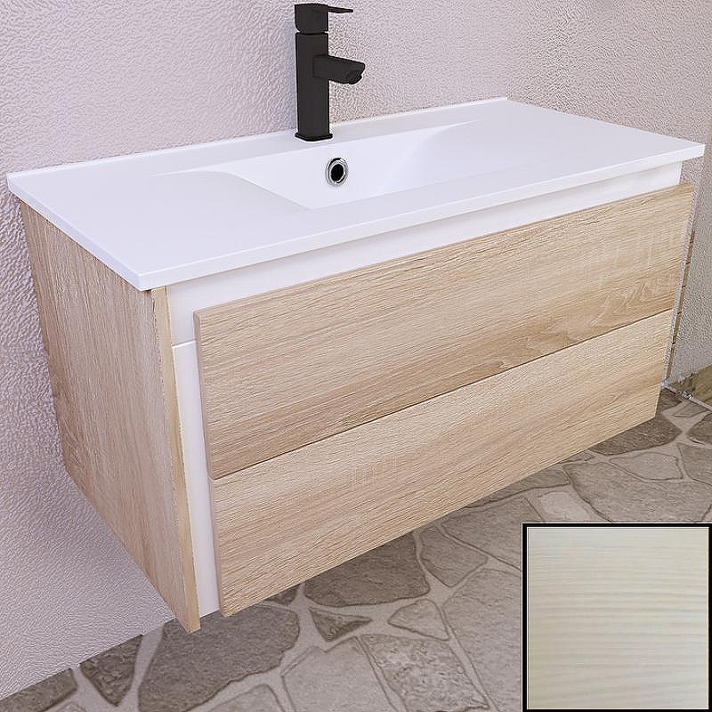 Тумба с раковиной SanVit Линк 80 klink080 с фактурой под дерево подвесная Лиственница, купить, цена, заказать, магазин, доставка, скидка, промокод, купить, цена, заказать, магазин, доставка, скидка, промокод