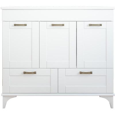 Тумба с раковиной Sanflor Ванесса 95/2 С15328 Белая матовая