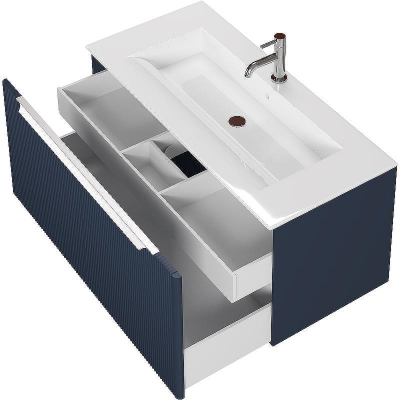 Тумба под раковину Creto Luna 100 17-Bl100 подвесная Blue