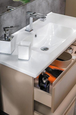 Тумба под раковину Boheme Armadi Art Capolda 85 849-085-LA подвесная Latte