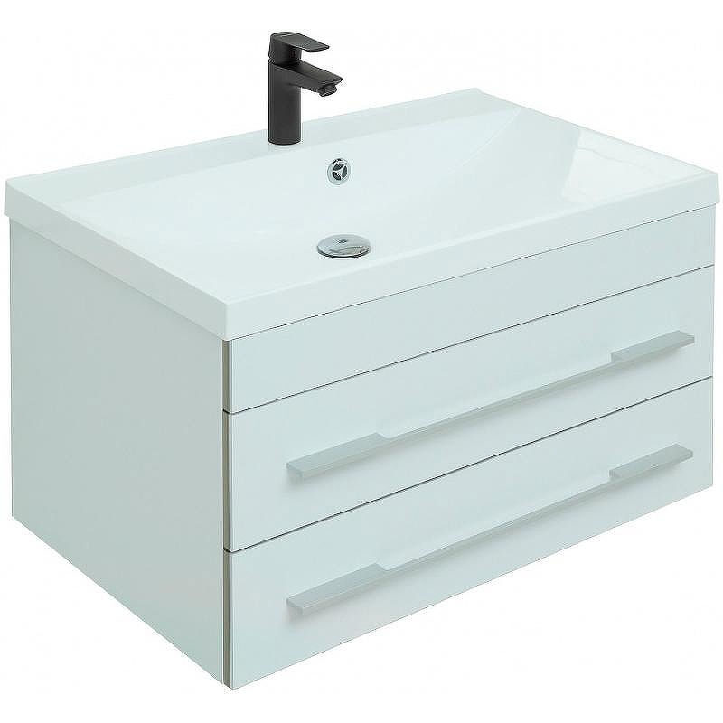 Тумба с раковиной Aquanet Верона 75 287645 подвесная Белая матовая, купить, цена, заказать, магазин, доставка, скидка, промокод, купить, цена, заказать, магазин, доставка, скидка, промокод