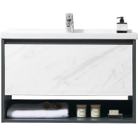 Тумба с раковиной Orans BC-0903 60 903600 подвесная Dark grey White marble, купить, цена, заказать, магазин, доставка, скидка, промокод, купить, цена, заказать, магазин, доставка, скидка, промокод