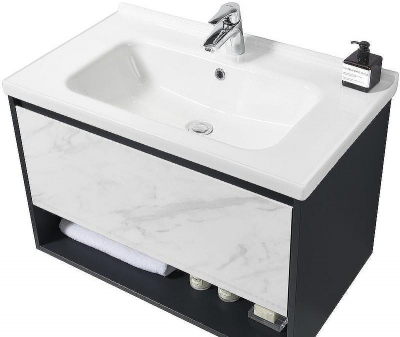 Π’ΡΠΌΠ±Π° Ρ ΡΠ°ΠΊΠΎΠ²ΠΈΠ½ΠΎΠΉ Orans BC-0903 60 903600 ΠΏΠΎΠ΄Π²Π΅ΡΠ½Π°Ρ Dark grey White marble