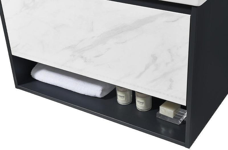 Тумба с раковиной Orans BC-0903 60 903600 подвесная Dark grey White marble, купить, цена, заказать, магазин, доставка, скидка, промокод, купить, цена, заказать, магазин, доставка, скидка, промокод