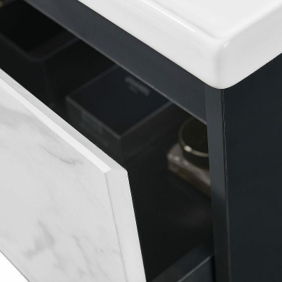 Π’ΡΠΌΠ±Π° Ρ ΡΠ°ΠΊΠΎΠ²ΠΈΠ½ΠΎΠΉ Orans BC-0903 60 903600 ΠΏΠΎΠ΄Π²Π΅ΡΠ½Π°Ρ Dark grey White marble