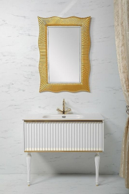 Тумба под раковину Boheme Armadi Art Vallessi Avangarde Canale 80 843-080-WG подвесная Белый Золото