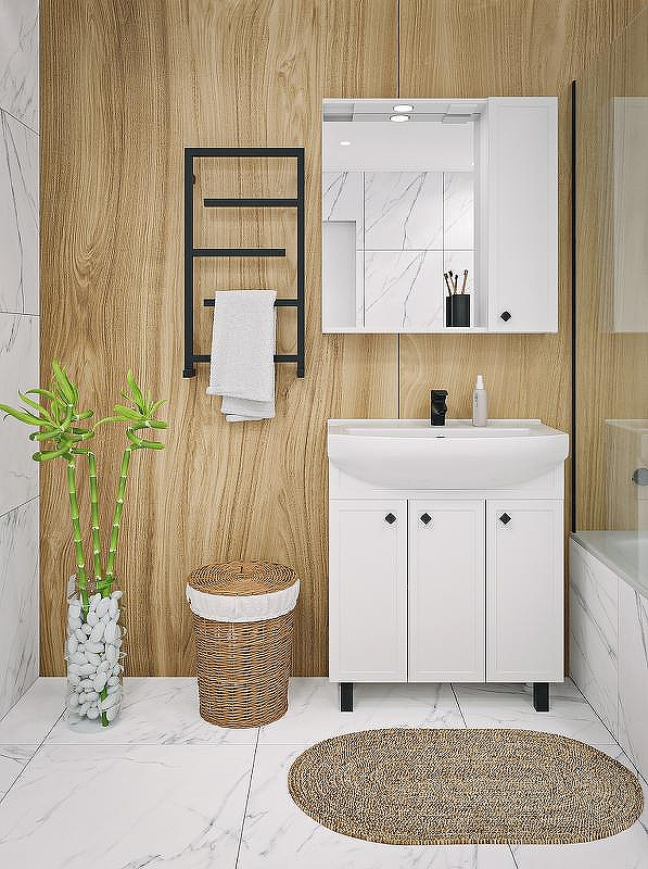 Тумба под раковину Runo Римини 75 00-00001255 Белая, купить, цена, заказать, магазин, доставка, скидка, промокод, купить, цена, заказать, магазин, доставка, скидка, промокод