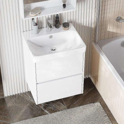 Тумба под раковину Aquaton Сканди 55 1A251701SD010 подвесная Белая