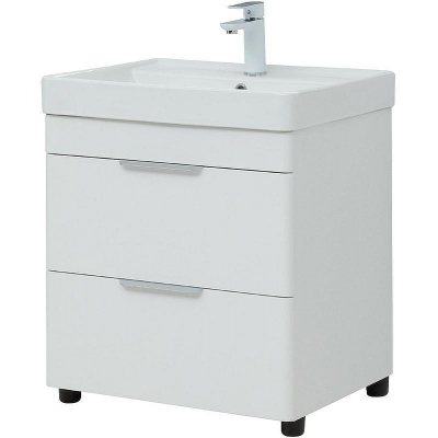 Тумба под раковину Aquanet Ирис new 60 310152 Белая глянцевая