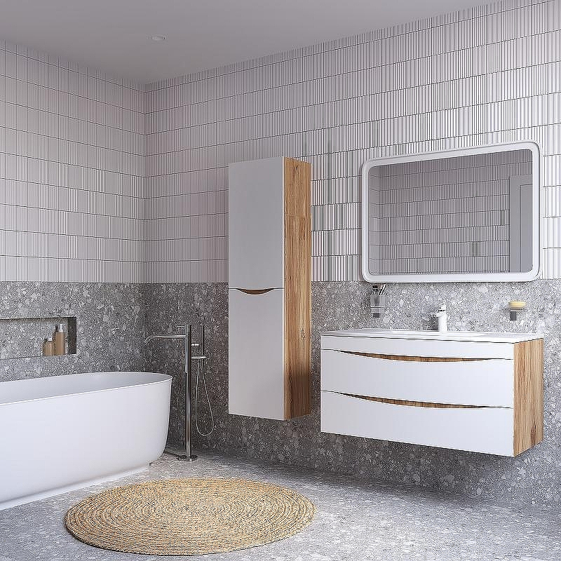 Шкаф пенал Iddis Cloud 40 CLO40Y0i97 подвесной Белый матовый Дуб золотистый, купить, цена, заказать, магазин, доставка, скидка, промокод, купить, цена, заказать, магазин, доставка, скидка, промокод