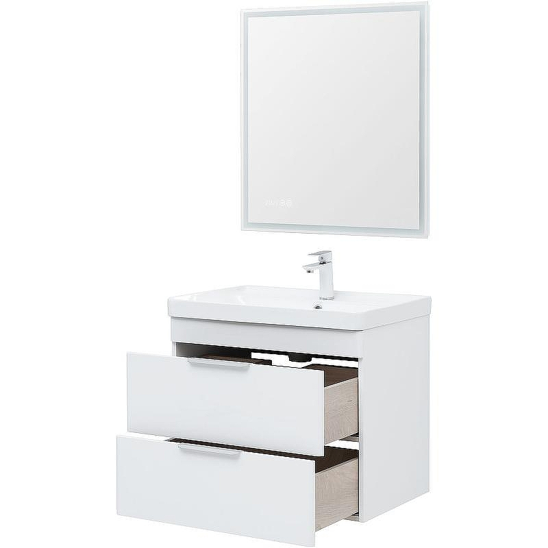 Тумба под раковину Aquanet Ирис new 70 310145 подвесная Белый глянец, купить, цена, заказать, магазин, доставка, скидка, промокод, купить, цена, заказать, магазин, доставка, скидка, промокод