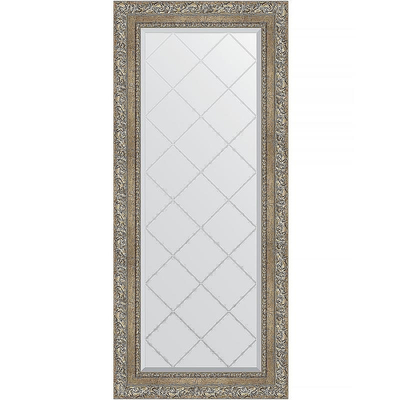 Зеркало Evoform Exclusive-G 125х55 BY 4057 с гравировкой в багетной раме - Виньетка античное серебро 85, купить, цена, заказать, магазин, доставка, скидка, промокод, купить, цена, заказать, магазин, доставка, скидка, промокод