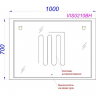 Зеркало Aqwella Vision 100 VIS0210BH с подсветкой и подогревом с бесконтактным выключателем, купить, цена, заказать, магазин, доставка, скидка, промокод, купить, цена, заказать, магазин, доставка, скидка, промокод