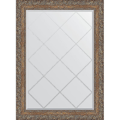 Зеркало Evoform Exclusive-G 102х75 BY 4185 с гравировкой в багетной раме - Виньетка бронзовая 85