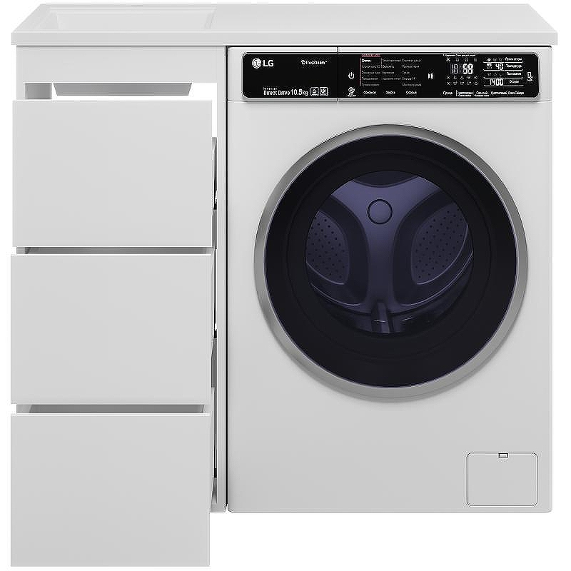 Тумба под раковину Brevita Grafit 100 GRA-01040-023Я Белая матовая, купить, цена, заказать, магазин, доставка, скидка, промокод, купить, цена, заказать, магазин, доставка, скидка, промокод